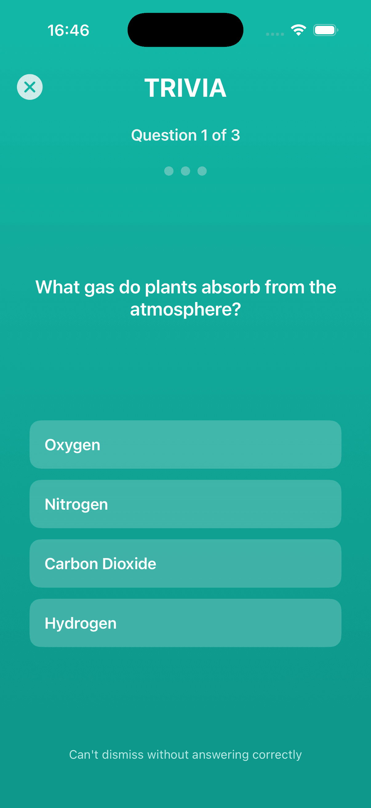 Memory match wake-up game with card pairs to find