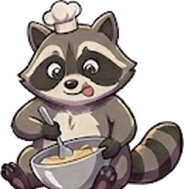 Scraps raccoon waiting patiently