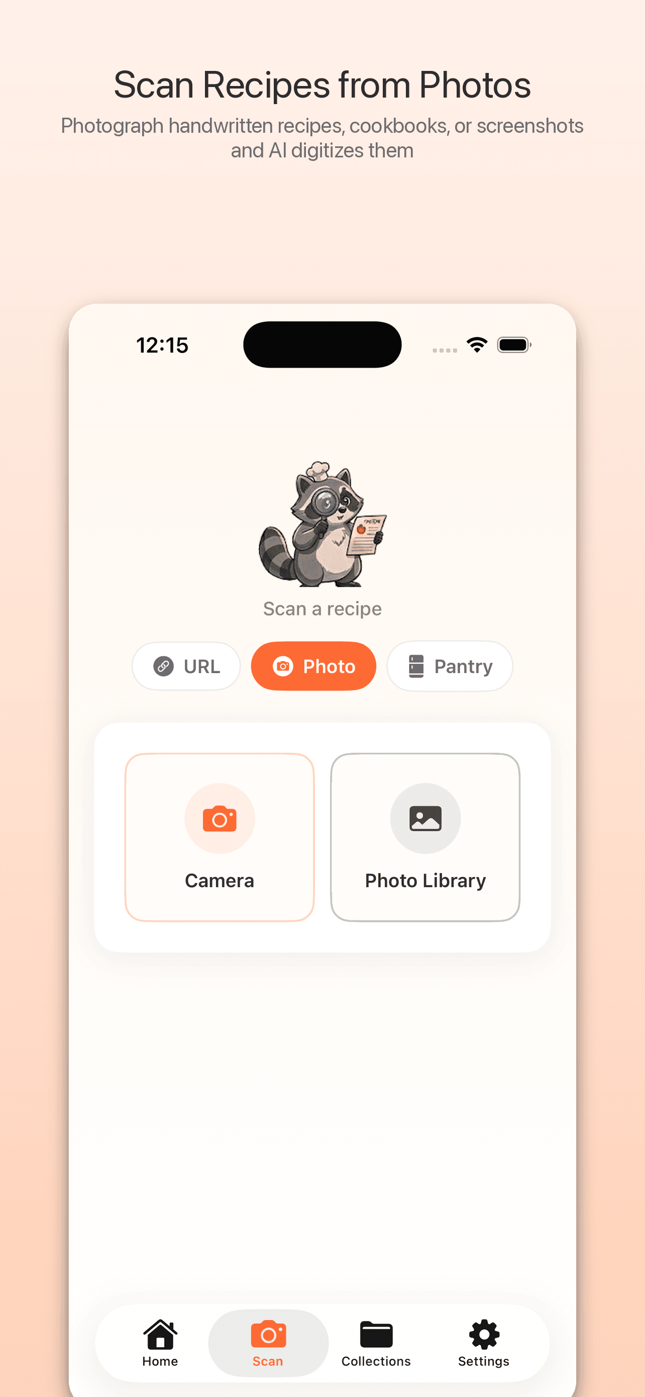 Scanning a handwritten recipe card with AI-powered OCR